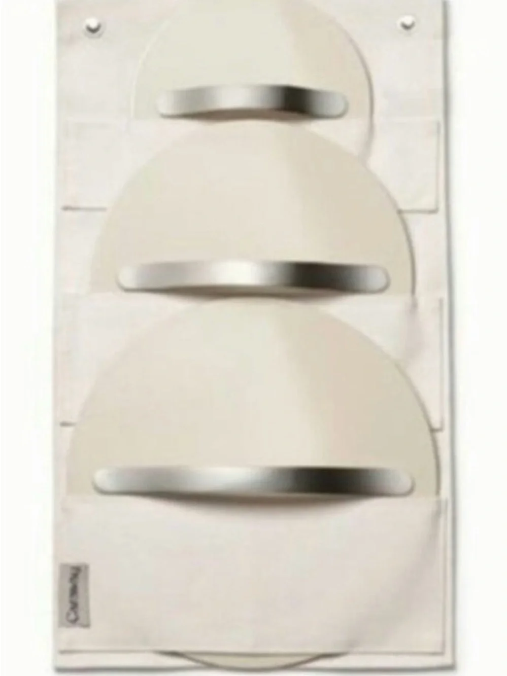 Caraway Lid Canvas Kitchen Wall Organizer- Cream